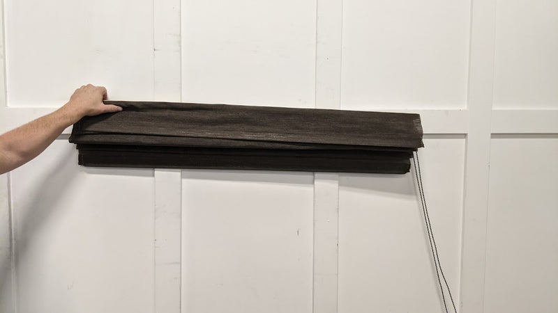 Roman Shade, 46" x 46", Dark Brown