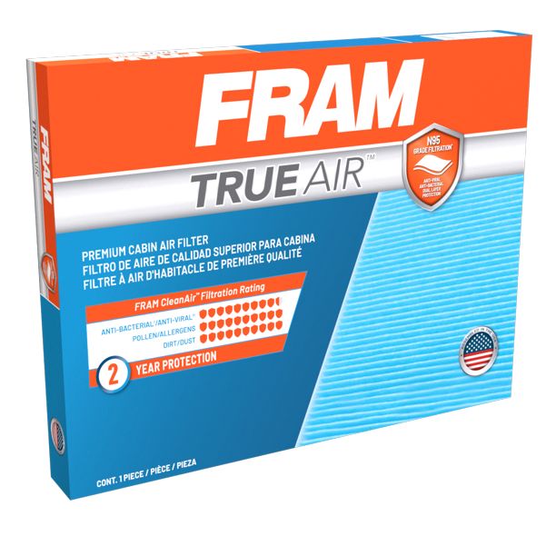 FRAM CV10775 TrueAir Premium Cabin Air Filter with N95 Grade Filter Media for Select Buick, Cadillac, Chevrolet, and Saab Vehicles