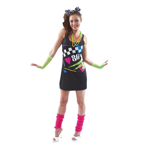 I Love the 80's Costume Dress XL