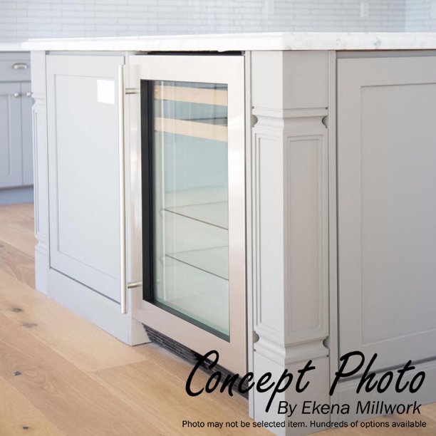 Ekena Millwork 3 3/4"W x 3 3/4"D x 35 1/2"H Traditional Cabinet Column (Top Block 6 1/8", Bottom Block 7 1/8"), Maple